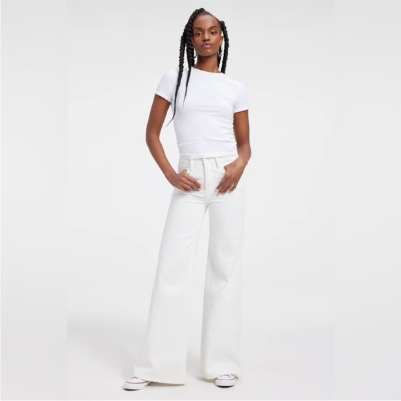 Good American Denim - Good American Good Waist Palazzo White 12/31 NEW